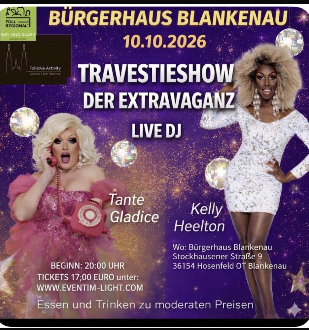 Travestie-Show Bürgerhaus Blankenau